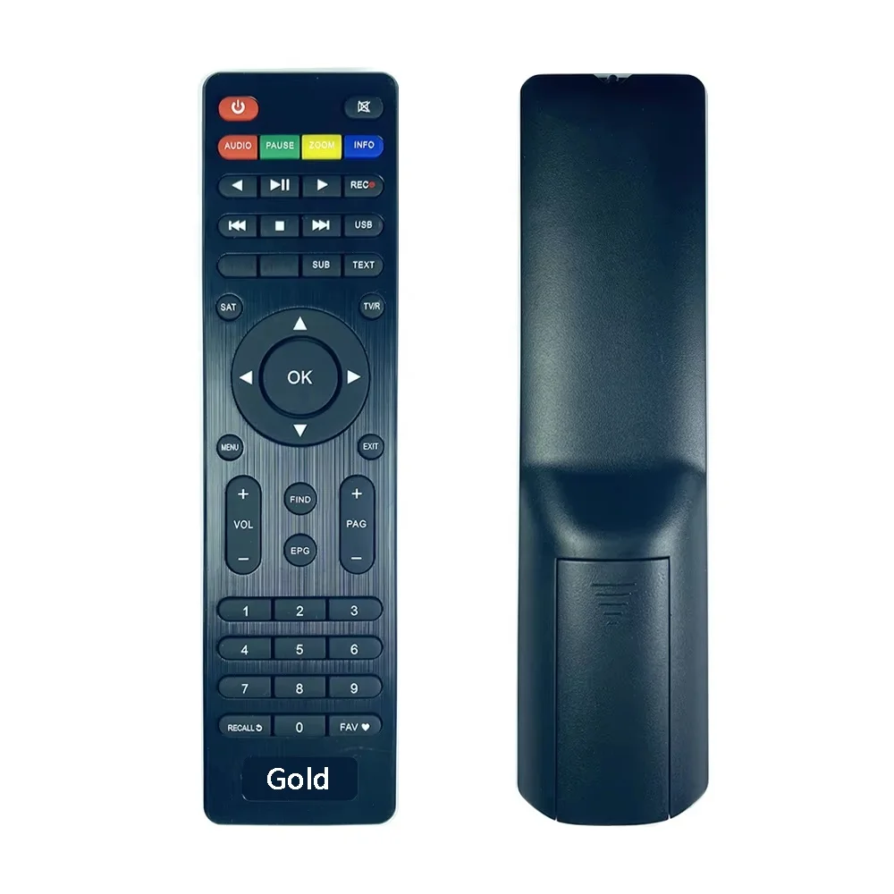 Remote Control Gold Panel High Quality for Satellite TV Receiver