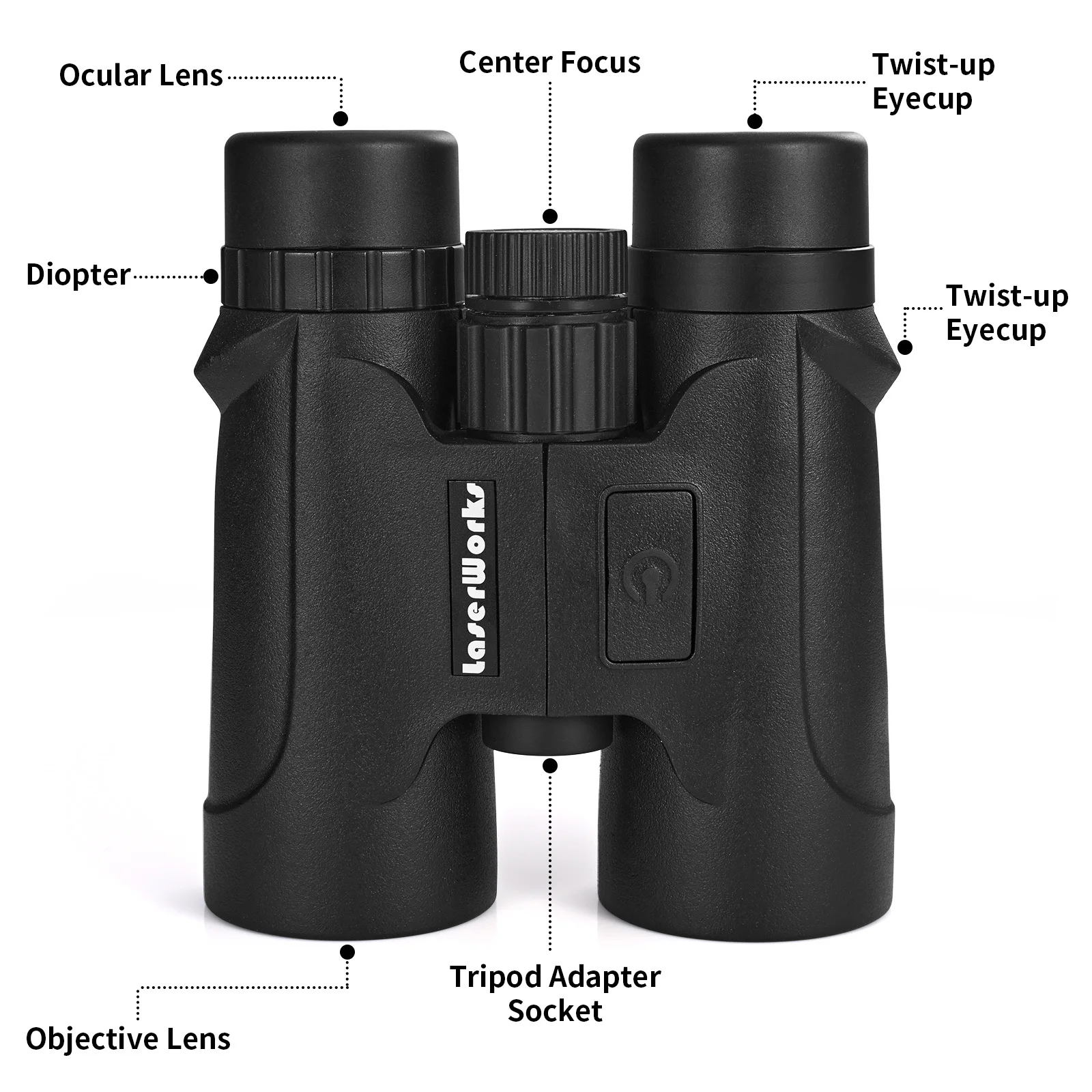 10x42 binocular with laser rangefinder waterproof warranty 12 months