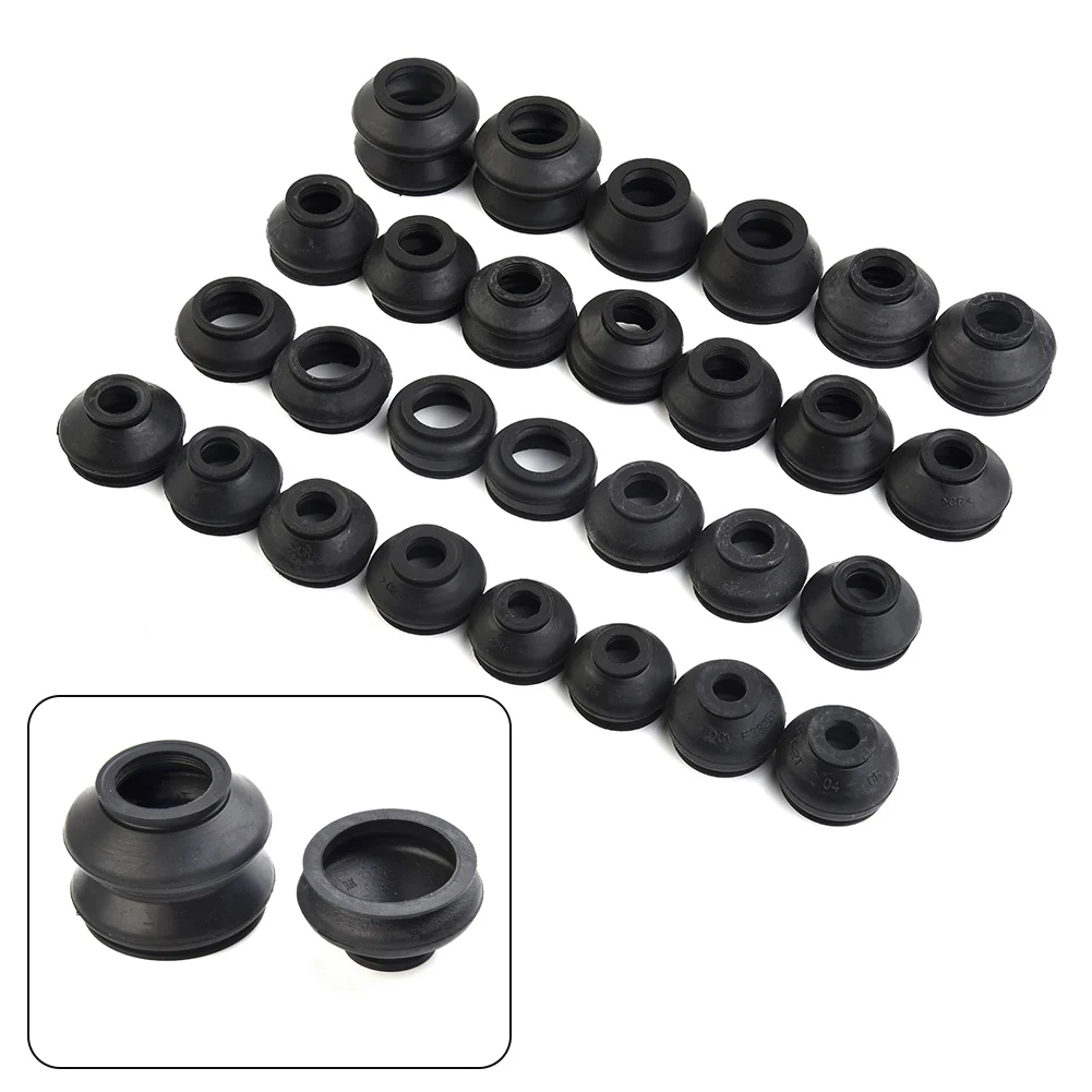 28pcs Ball Joints Boot Suspension Steering Dust Covers Track Tie Linkage Rubber Dust Boot Covers Track Rod End Replacement Kits