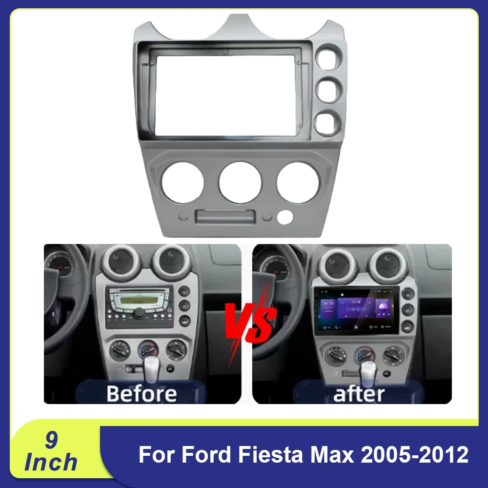

9-дюймовая рамка-адаптер для автомагнитолы Android, установочный комплект для Ford Fiesta Max 2005-2012