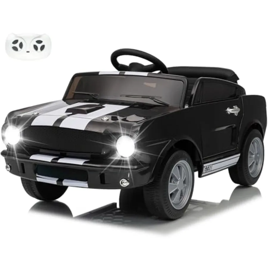 

12V Licensed Shelby Electric Car for Ride On Toy with Remote Control Bluetooth Music Adjustable 3 Speed Multiple Panel LED Ligh