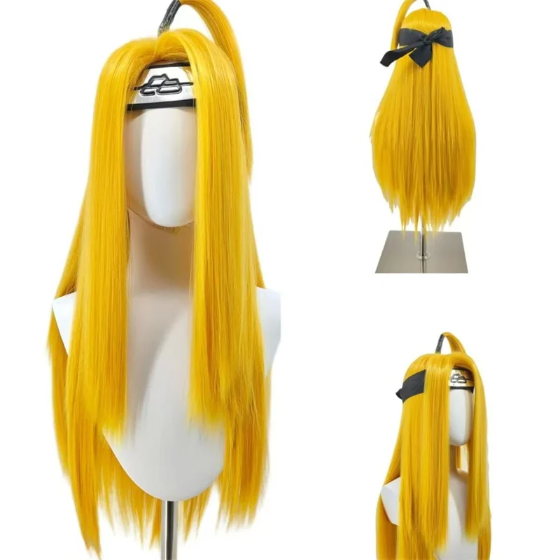 HOKAGE NINJA Deidara Cosplay Wig Synthetic Long Straight Wig Anime Coser Heat Resistant Fiber High Quality Wig Daily Party