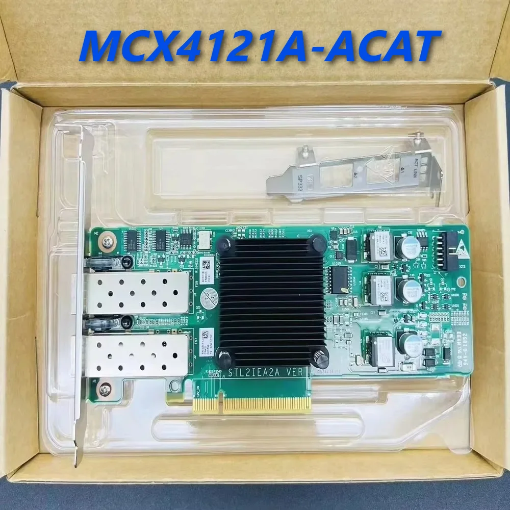 MCX4121A-ACAT MT27712A0 Dual Port 10G SFP+ Fiber Optic Network Card Low Profile High Speed 10GbE NIC Server