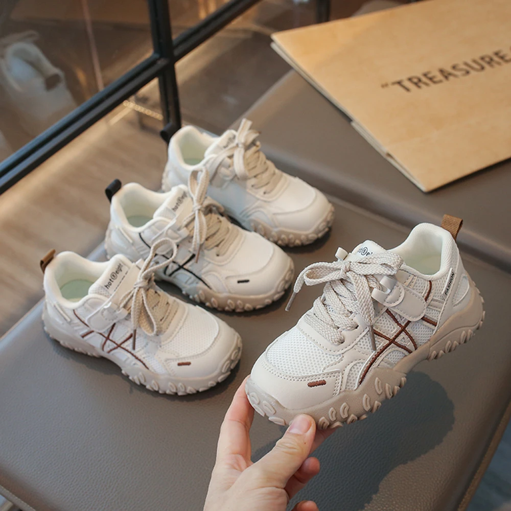 

2026 Spring Autumn Children Casual School Shoes Sneakers Non-Slip Breathable Casual Toddler Footwear Shoes Boys Girls Daily Wear