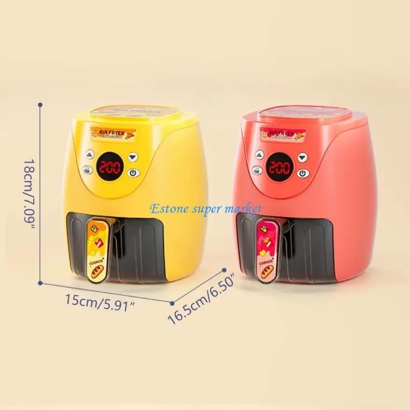 090b Air Fryer Fingt Chef Toy Education Music Kitchen Activity Kids Interactive Fine Motor Taking Toy