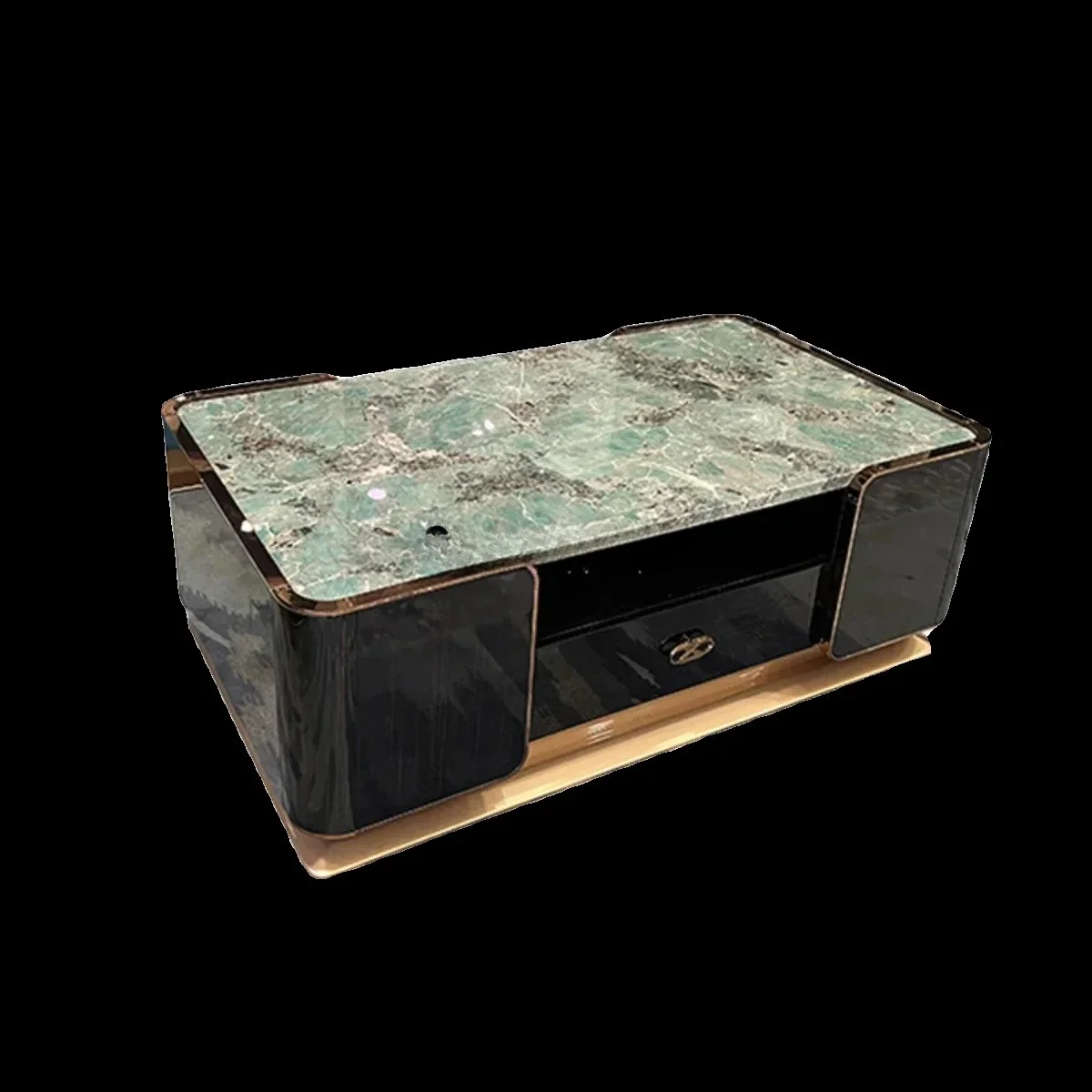 

Журнальный столик в гонконгском стиле с мраморной поверхностью, итальянский легкий роскошный чайный столик для квартиры из массива дерева