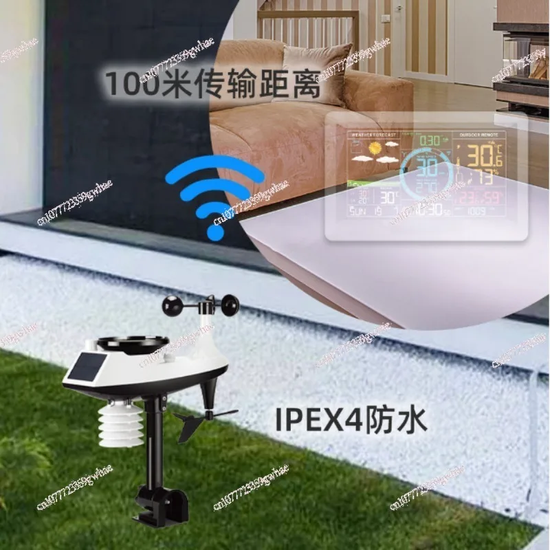 Wind Speed Rainfall Wind Direction Detection Weather Forecast Clock Temperature and Humidity Meteorological Clock