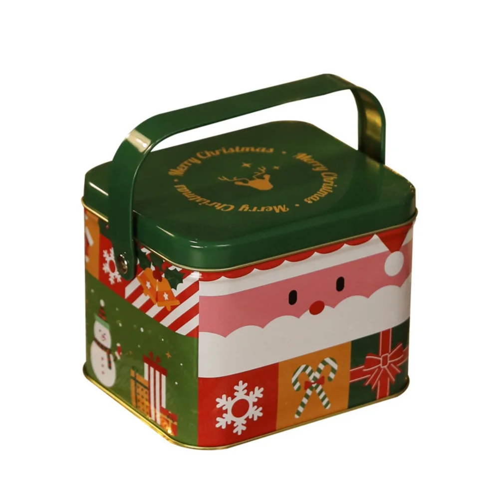 Große Kapazität Weihnachten Zinn Geschenk box Metall Candy Box quadratische Süßigkeiten Vorrats behälter für Urlaub Weihnachten liefert frohes neues Jahr – Detail 19
