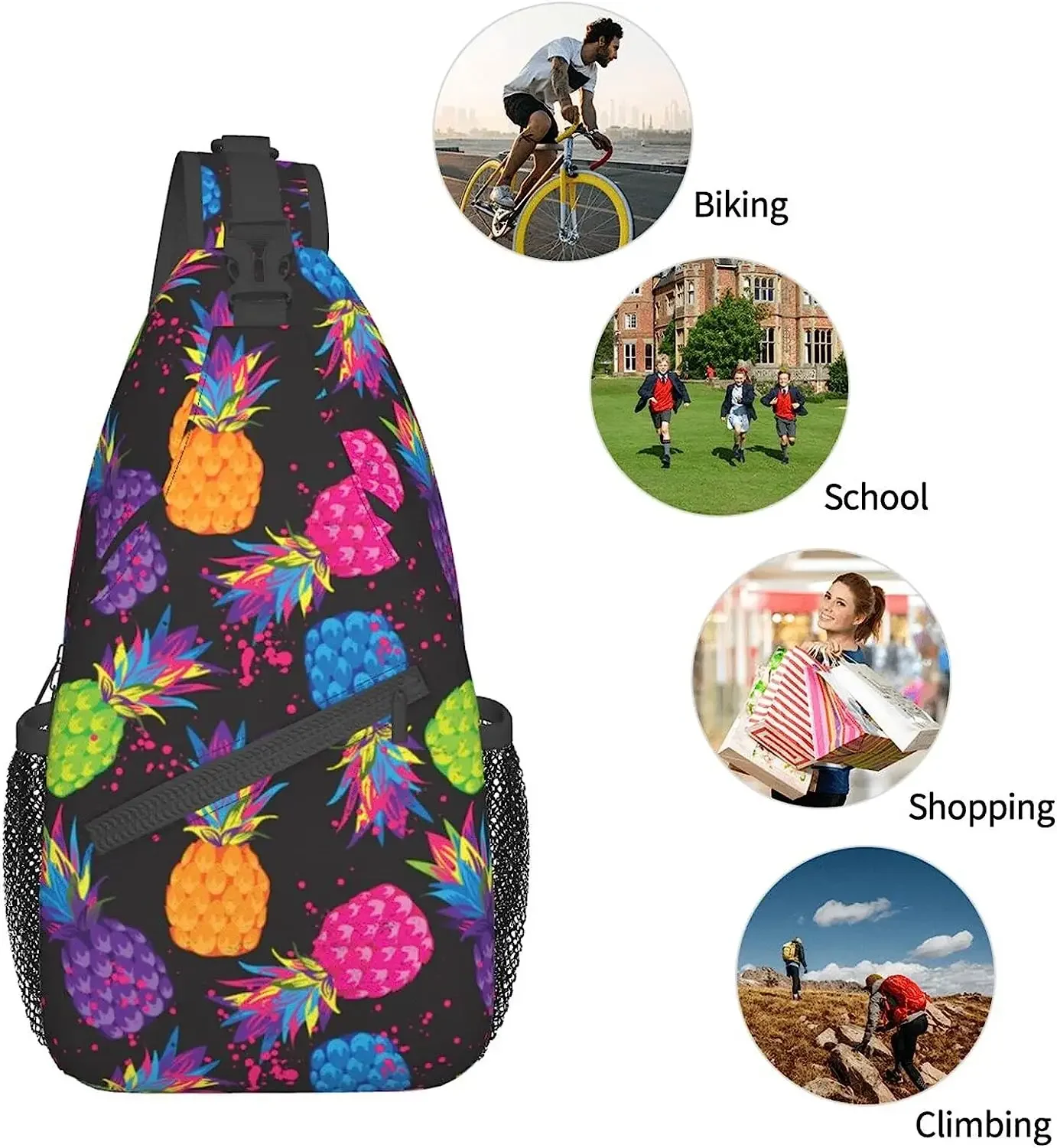 Mochila bandolera unisex para hombres y mujeres, bolso de pecho informal, mochila de hombro, mochila deportiva para viajes, senderismo