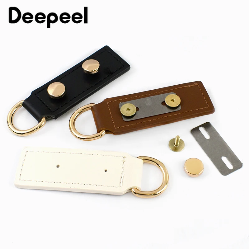

2-20Sets 2.5*9cm PU Leather Bag Clip Clasp Metal D Buckles with Screw Purse Backpack Strap Replacement Belt Buckle Accessories
