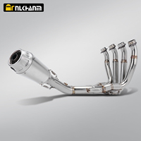 YZF R6 Yamaha motorcycle exhaust system modification full section YZF-R6 with Arrow shaped exhaust stainless steel muffler
