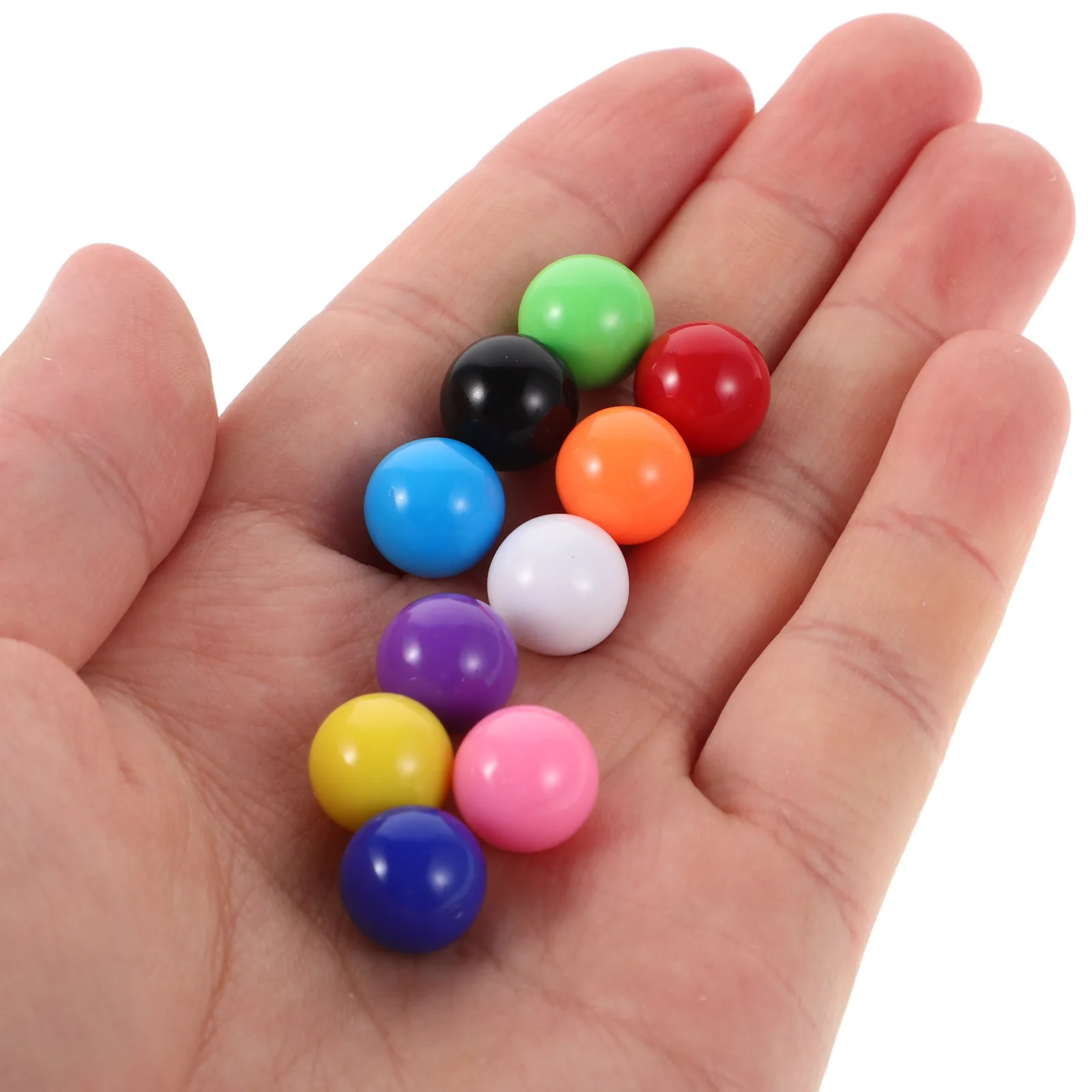 

200Pcs Math Teaching Small Balls Solid Construction 12Mm Multicolor for Counting Sorting Probability Learning Spare Toy Marbles
