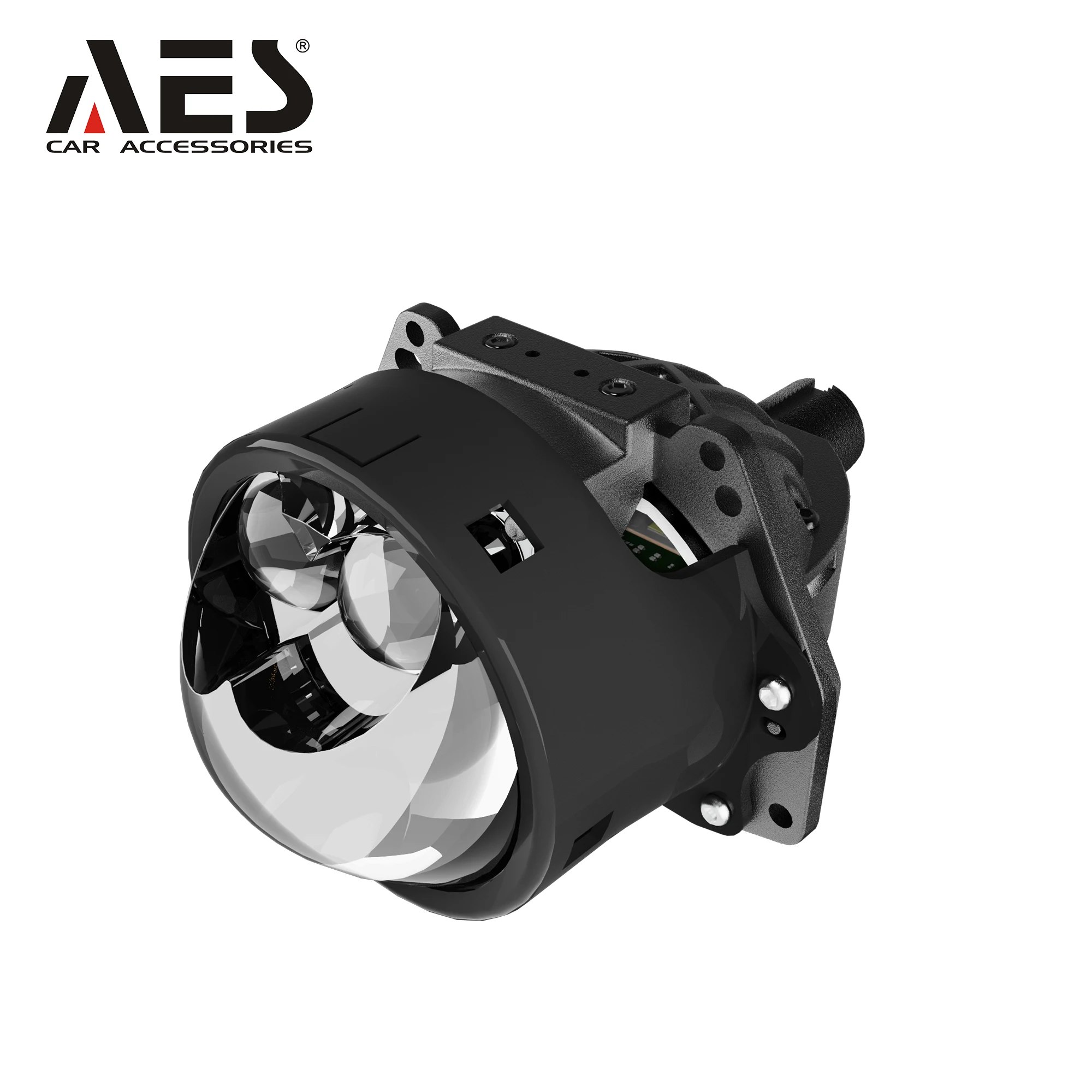 AES MINI Size  Double Four Beams  3'' 70W  UX-2  BiLed Projector Lens  for 9006 9006 H1 H4 H7 Car Led Lights