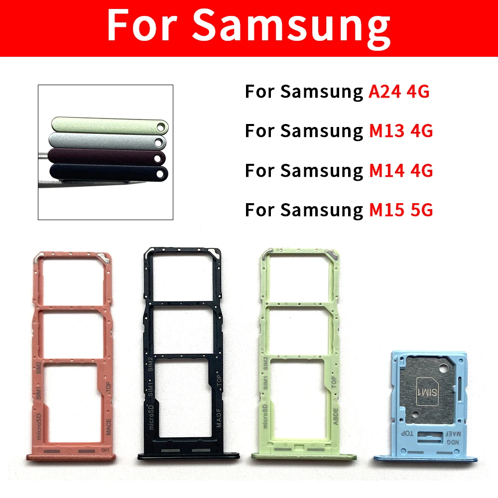 

10 шт./лот, новинка для Samsung A24 M13 M14 4G M15 5G, слот для SIM-карты, адаптер для лотка для SD-карты