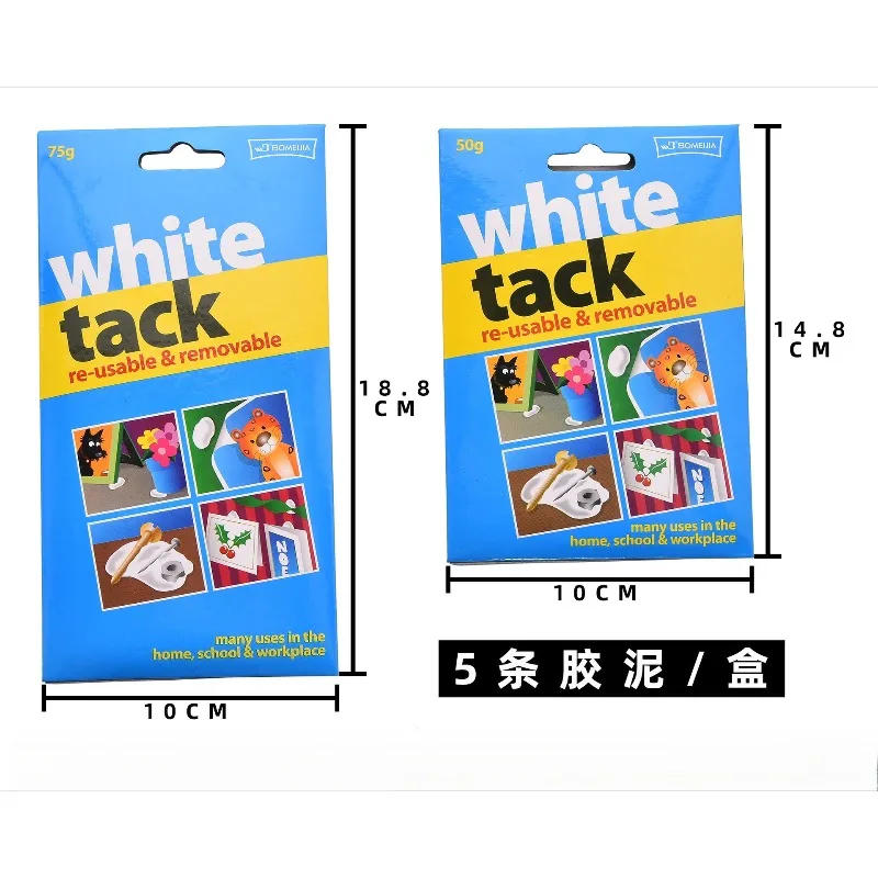 50/75g White Waterproof Sealing Putty Non Nailing Fireproof Adhesive Mud Eco No Trace Home Sealant Box Pack