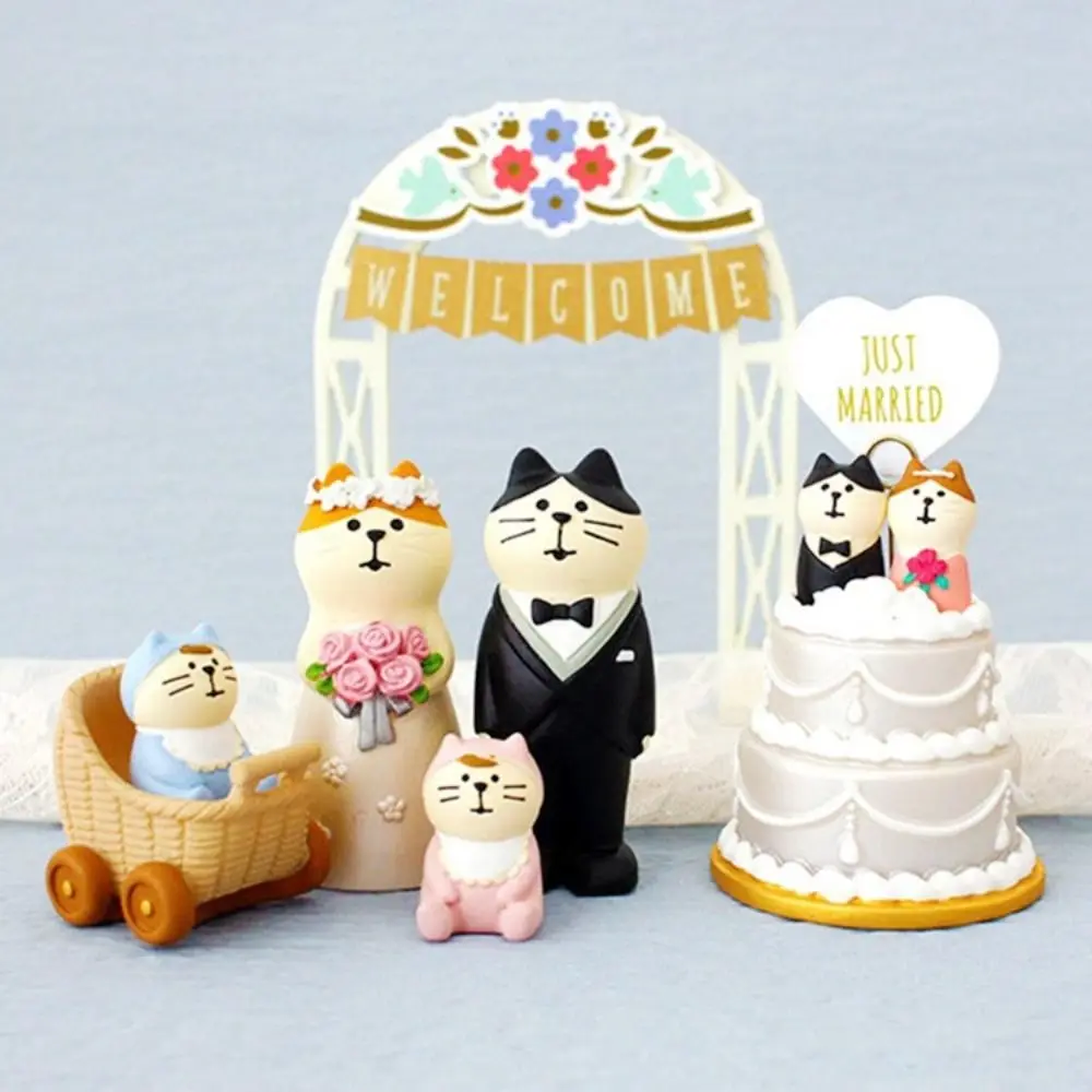 DIY Mini Wedding Arch Japanese Style Zakka Resin Handicraft Ornaments Creative Cute Scene Decoration Crafts Cake Decoration