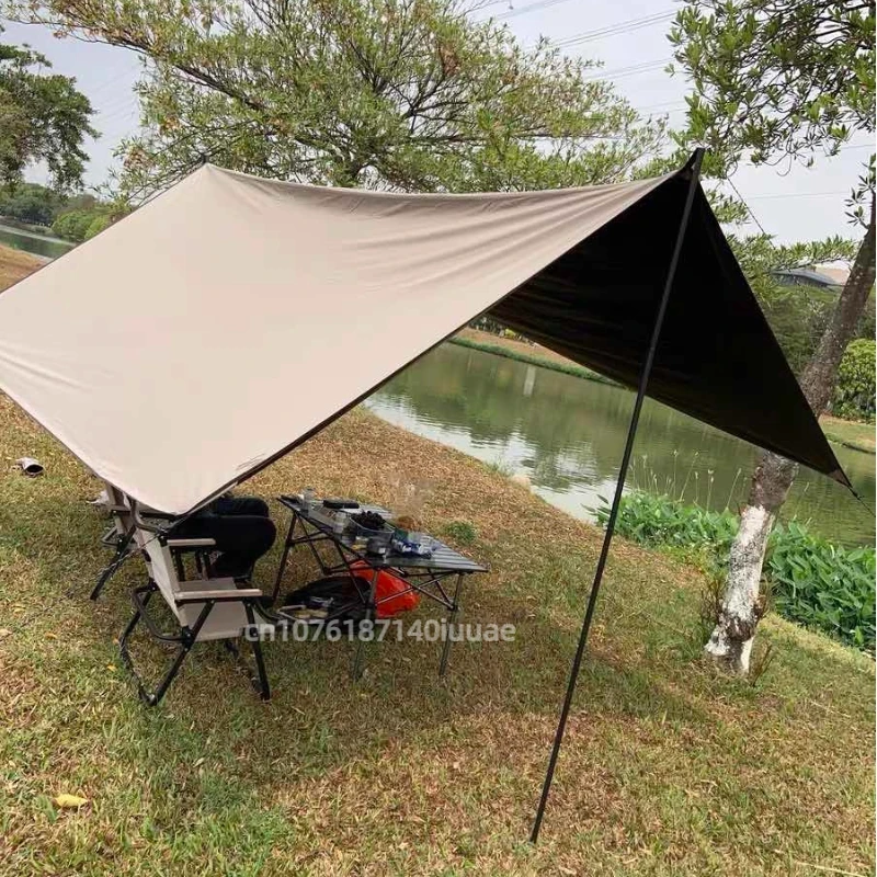 

Палатка с навесом, открытый солнцезащитный козырек для кемпинга, портативный солнцезащитный крем, непромокаемый навес, оборудование для кемпинга, шестиугольная занавеска с серебряным покрытием