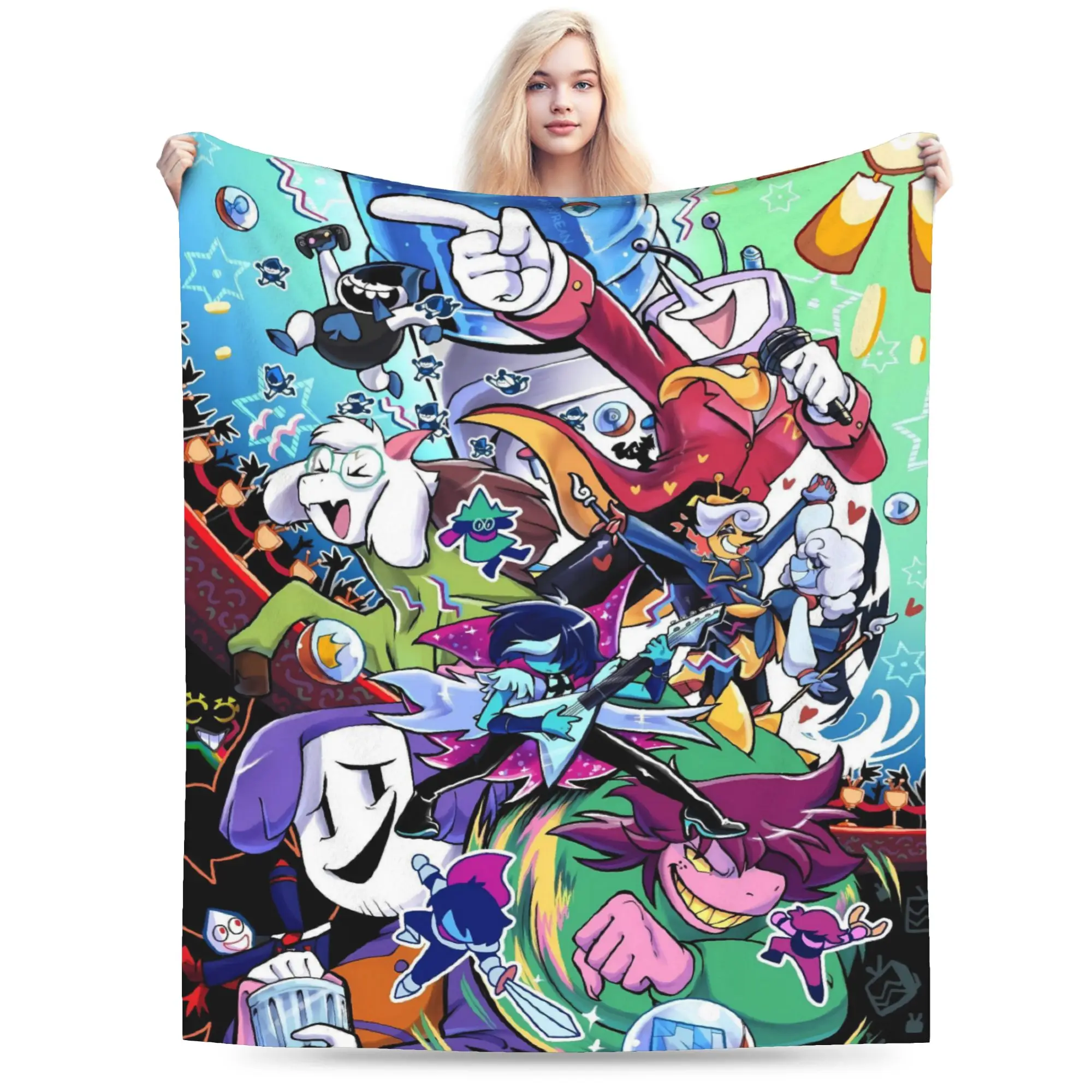 Deltarune Game Plush Blanket Boy Girl  Flannel Throw Blanket For Home Decor Warm Soft Custom Quality Bedspread Gift