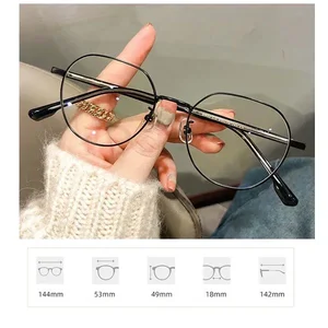 CLASSIC LUCK MIOPIA GLASSES VINTAGE BLUE BLUE Men's female glasses less dioptria prescription with 0 -0.5a-6.0 9 Main Sales Glasses GRADE MIOPIA - №4