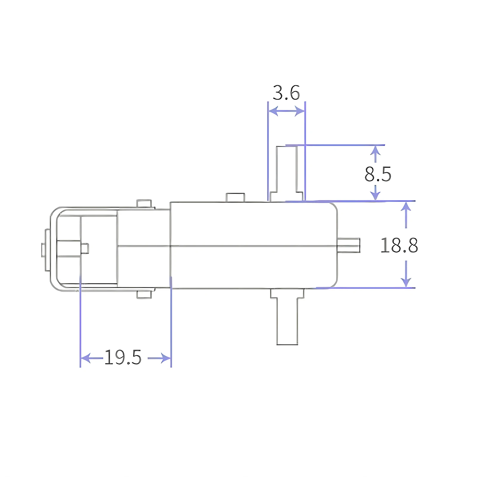 Equipment Motor 22*36*69mm Dual-Axis For Motor Intelligent Gear Low Noise for tt Reduce Motor 1PC Portable for durable