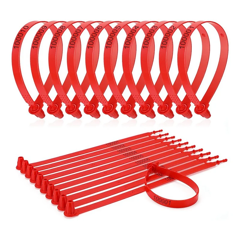 

1000Pcs Plastic Truck Door Seal For Trailer Logistic Shipping Packaging Shipping Red