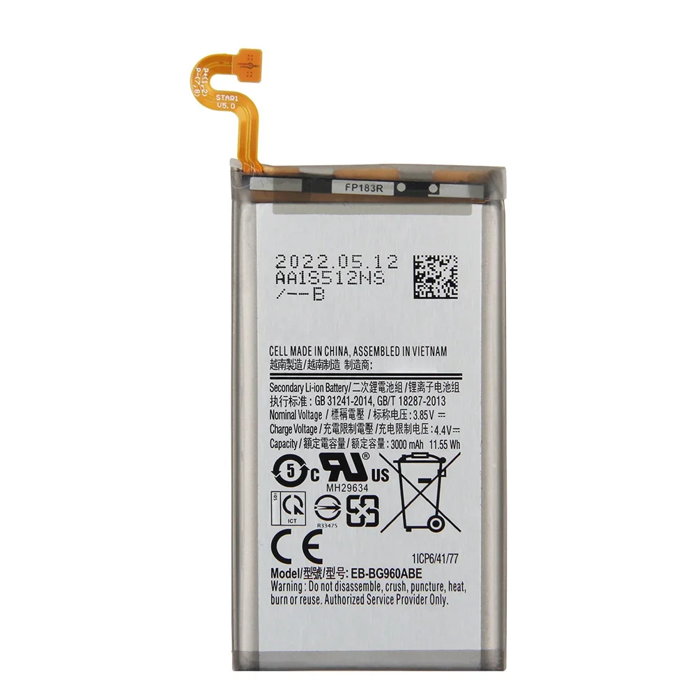 NEW Replacement Battery EB-BG960ABE For Samsung GALAXY S9 G9600 G960F SM-G960 G960U G960W Phone Battery 3000mAh