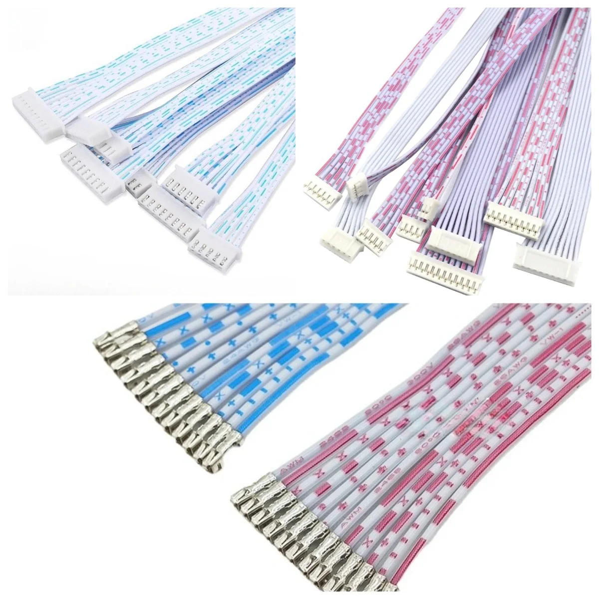 

50pcs PH2.0 MM Single/Double Same /Reverse Connector Terminal Flat Cable Lenght 10/20/30cm Pitch 2/3/4/5/6/7/8/9/10/11/12pin