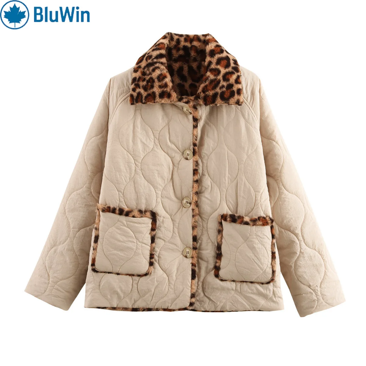 

BluWin&ZAF Streetwear Reversible Quilted Jacket Women 2025 Winter Two Sided Padded Coat Casual Outerwear