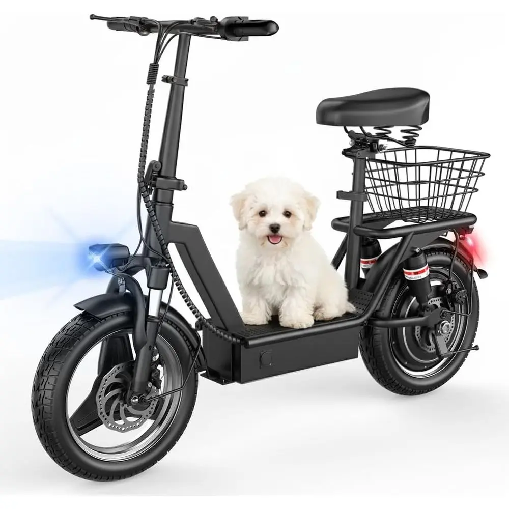 

High-Performance 1000W Electric Scooter for Adults: 20-25 MPH, 25-35 Mile Range, Seat & Storage