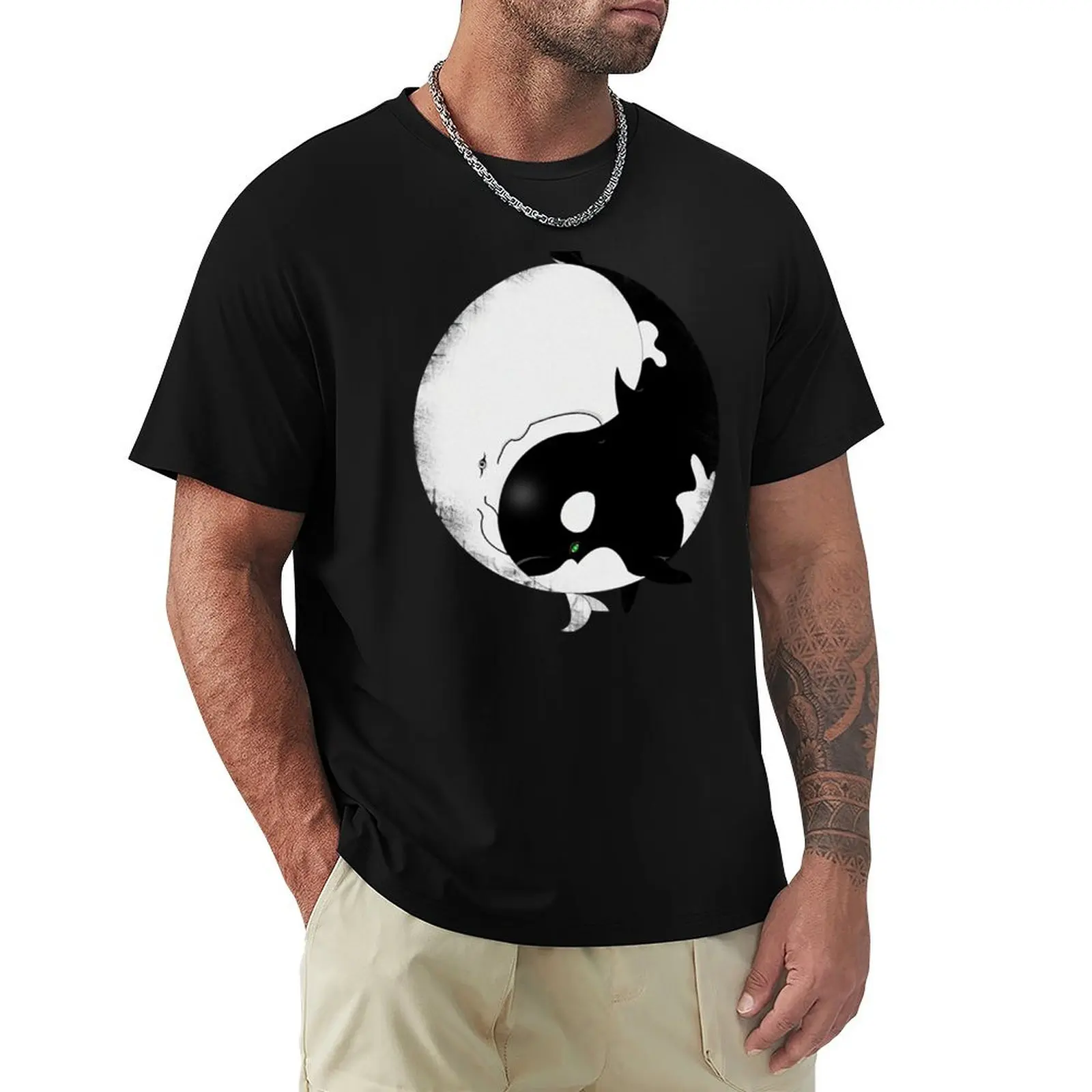 When Willy meets Moby T-Shirt t shirt man casual T-Shirt