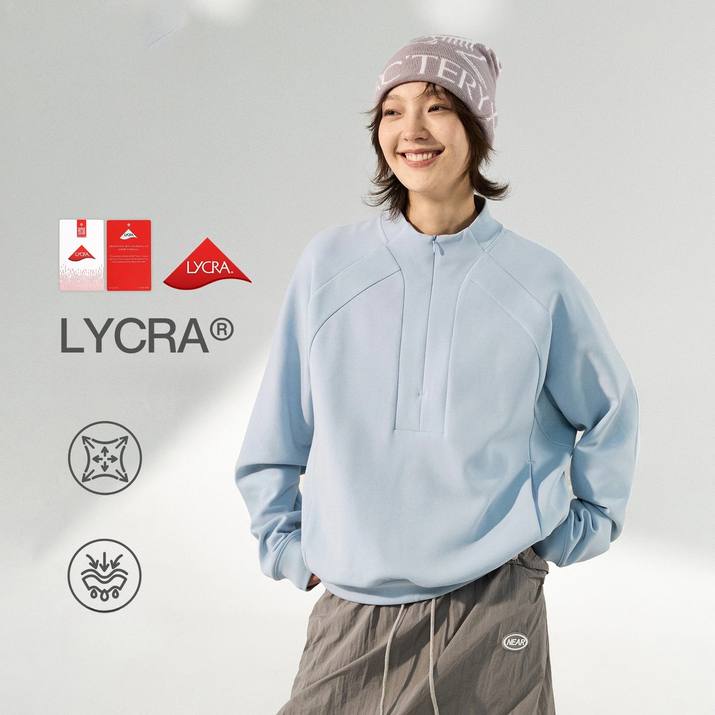 ليكرا للرجال ® سويت شيرت مرن بنصف سحاب: وصل حديثًا لخريف 2025، سترة بقلنسوة دافئة ومريحة للجنسين #1