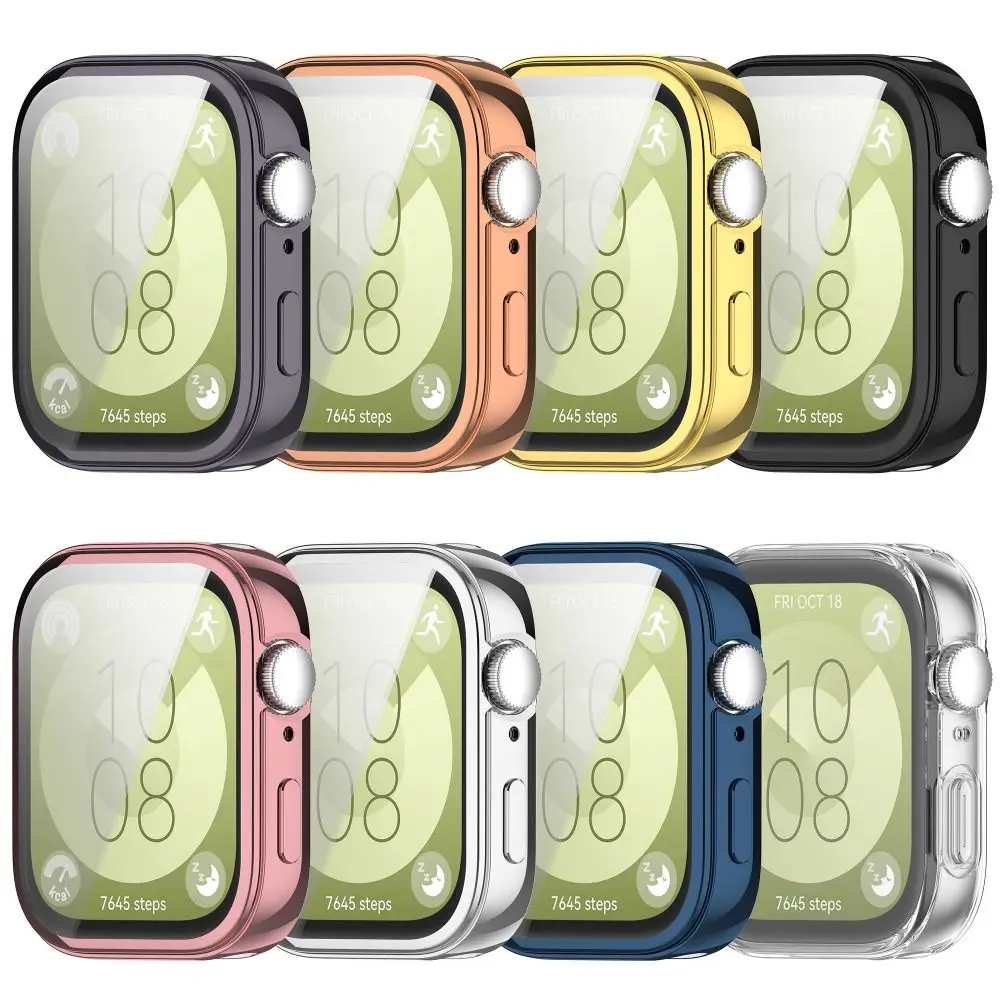 New Full Cover TPU Case Bumper Watchband Screen Protector Smart Accessories Protective Shell for Huawei Watch Fit 3