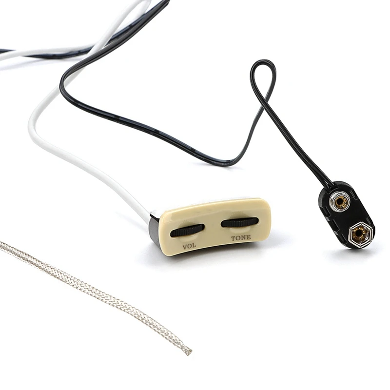 Acoustic Guitar Pickup Endpin Jack Piezo Pickup Kit With Volume Tone Control For Acoustic Folk Guitarra