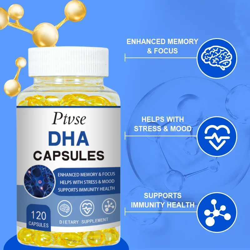 Cápsulas de aceite de pescado Omega 3 con EPA DHA, suplemento dietético, cerebro, inmunidad al corazón, memoria, estado de ánimo, belleza, salud, Envío Gratis