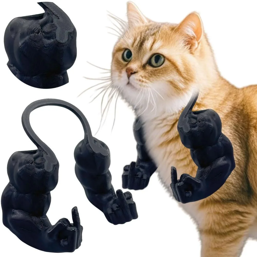 

Funny Finger Cat Muscle Arms Lightweight 3D Printing Cat Cosplay Muscle Arms Realistic Cat's Neck Arm Halloween Party