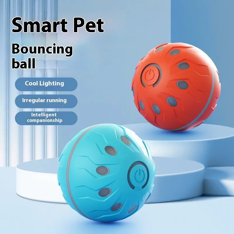 

Automatic Bouncing Rolling Toy Ball Smart Interactive Dog Toy Ball Electronic Pet Toy Ball USB With RGB Lights Puppy Cat Product