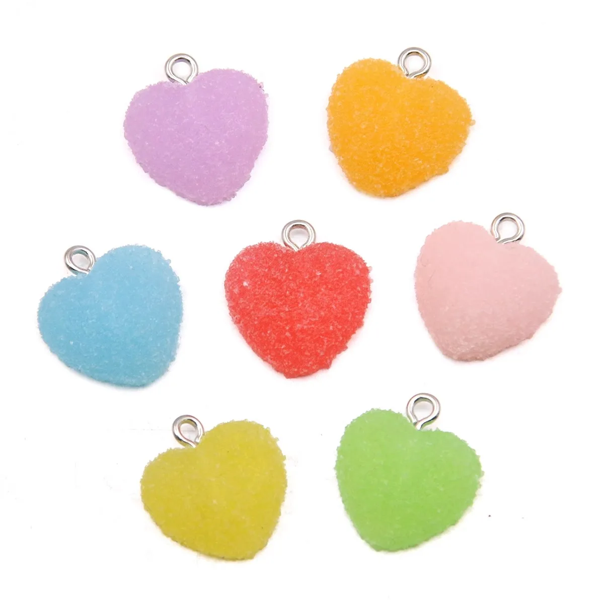 2pcs resin love candy pendant diy handmade bracelet necklace earrings jewelry accessories