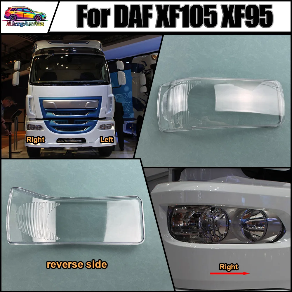 

Transparent Lamp Shade Headlamp Shell Lens Plexiglass Replace Original Lampshade For DAF XF105 XF95 Front Headlight Cover