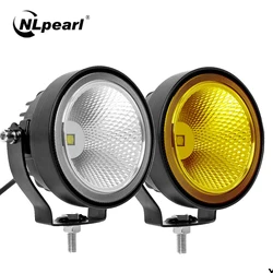 NLpearl 2 szt. 12V 24V Led światło robocze Offroad 4 Cal okrągłe reflektory przeciwmgielne do samochodu ATV motor terenowy ciężarówka typu Pickup łodzi motocykl