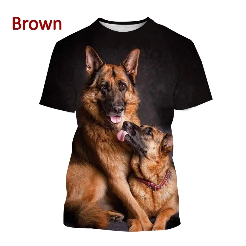 Unisex Funny Dog 3D Printed Cute T-shirt German Shepherd Tops