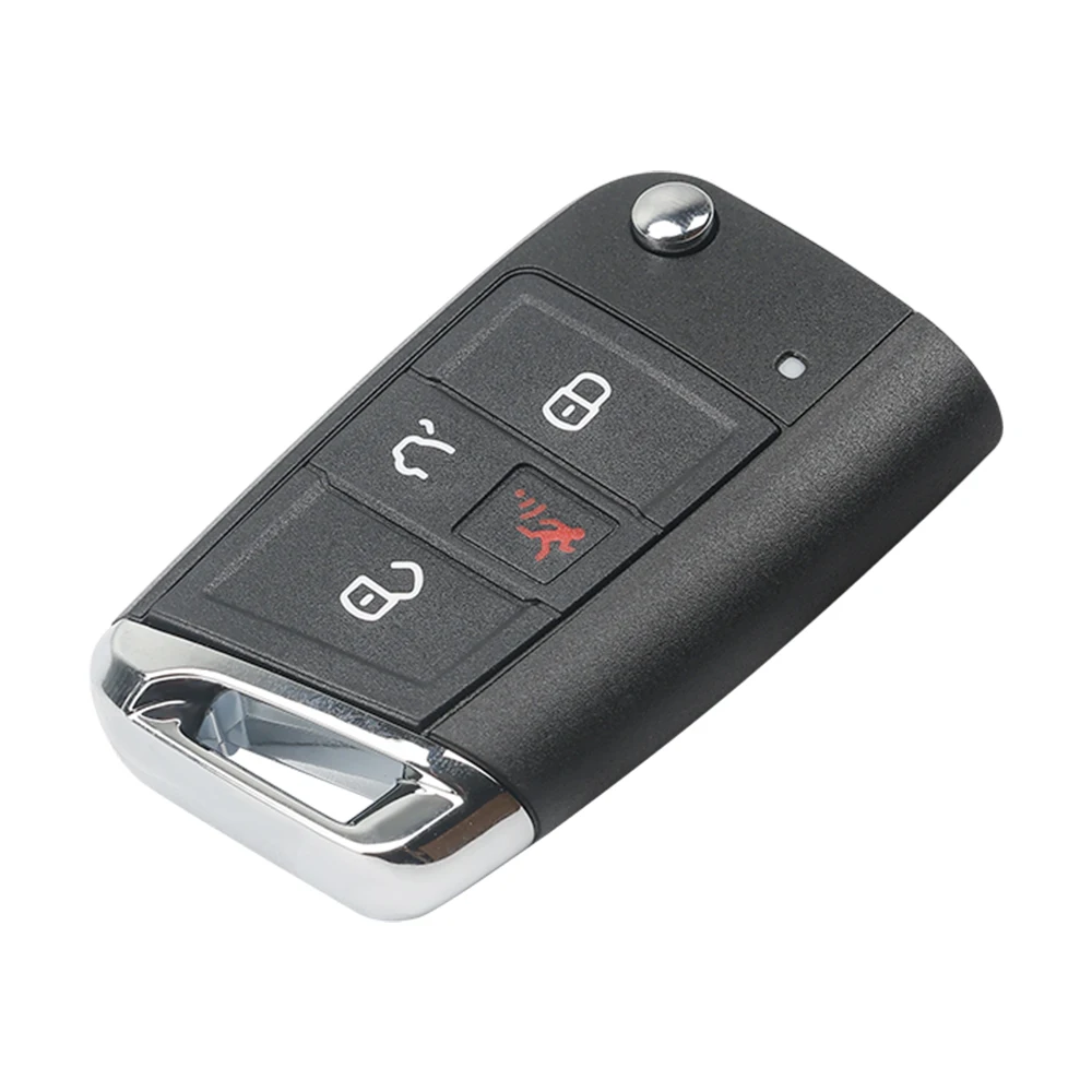 LX 4Bottons Car Key Fob Housing Case Shell for VW Volkswagen Golf MK7 Tiguan GTI Car Flip Folding Remote Key MQB48 HU162 Blade