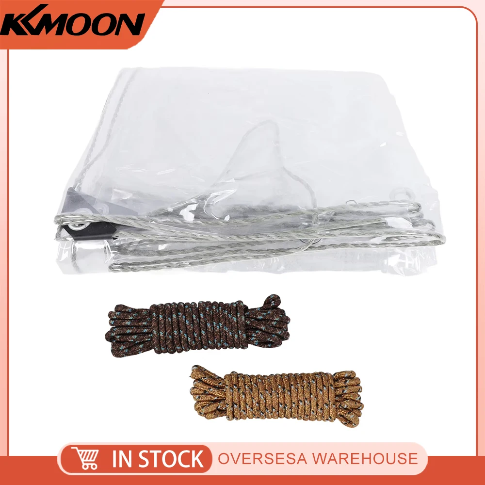 PVC Tarp Transparent Tarpaulin 3x5m Garden Rainproof Clear Plant Cover Cloth for Outdoor