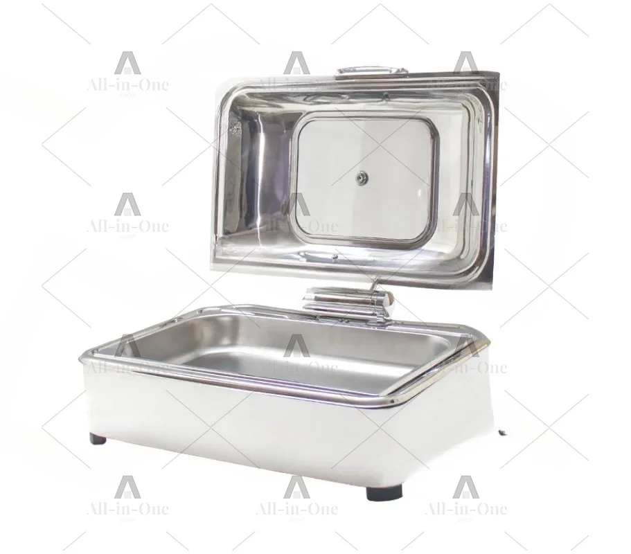 Stainless Steel New Round Double Grid Rectangular Hydraulic Self-service Hotel Breakfast Stove Thermal Insulation Tableware