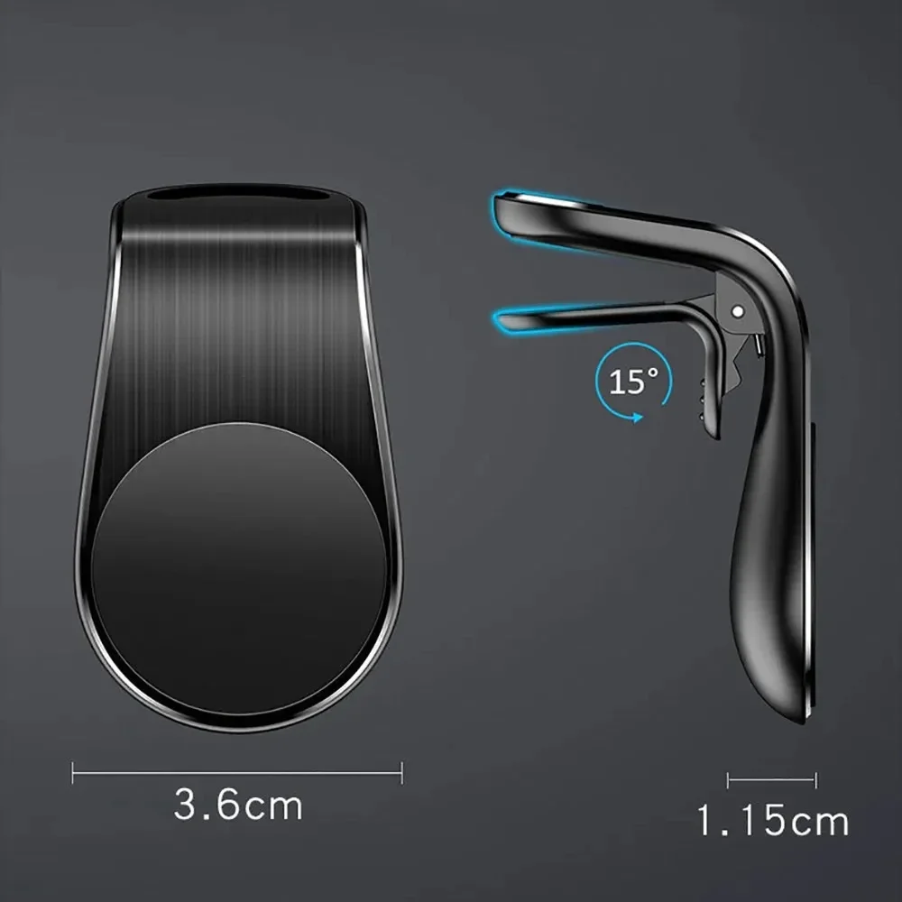 Suporte Magnético para Celular com Clipe para Ventilação do Carro, Rotação, Suporte GPS para Xiaomi Red Mi Huawei Samsung, Suporte para Celular no Car