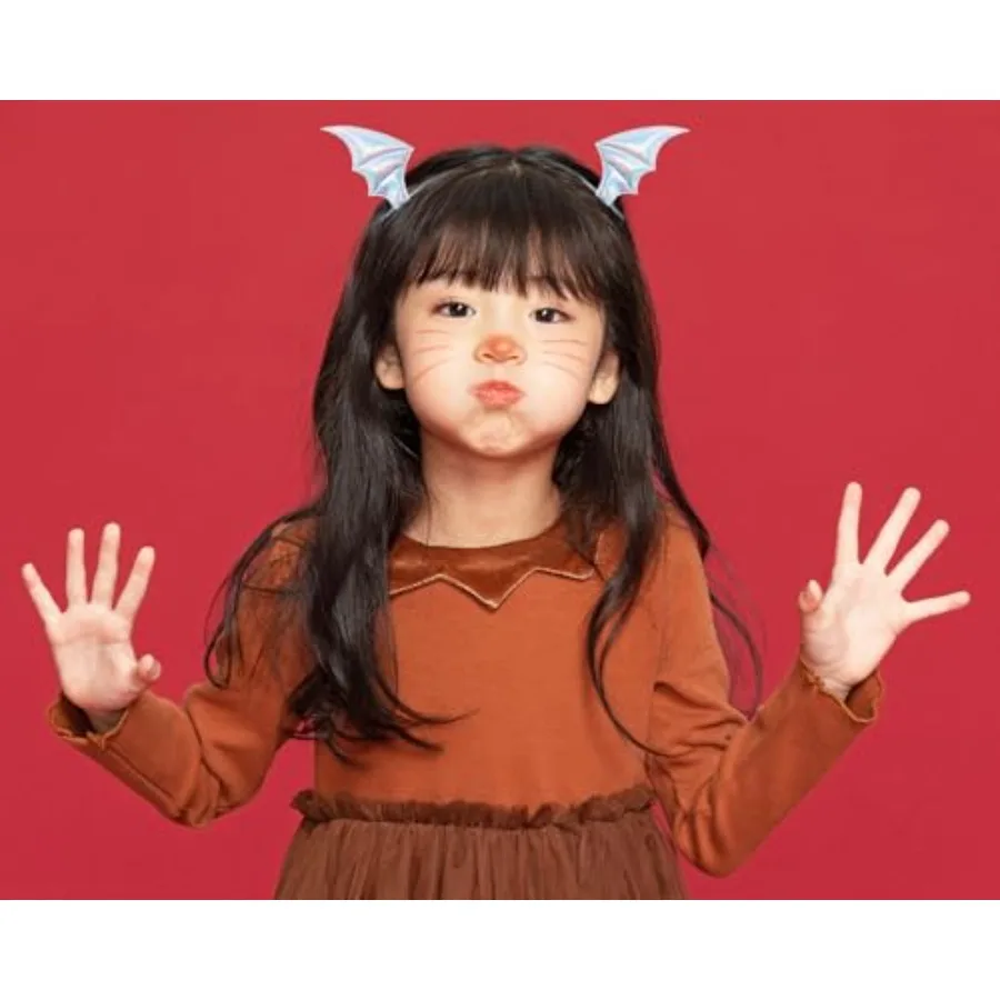 Halloween Bat Wings Hair Clips 4Pcs Horror Devil Goth Ear Hairpins Hair Barrettes Accessories for Women Adults Props Party Cosp view 4