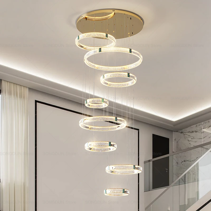 

Duplex Crystal Chandelier Pick Up The Simple About Modern Living Room Pick Up The Empty Stairwell Building In The Villa Circle