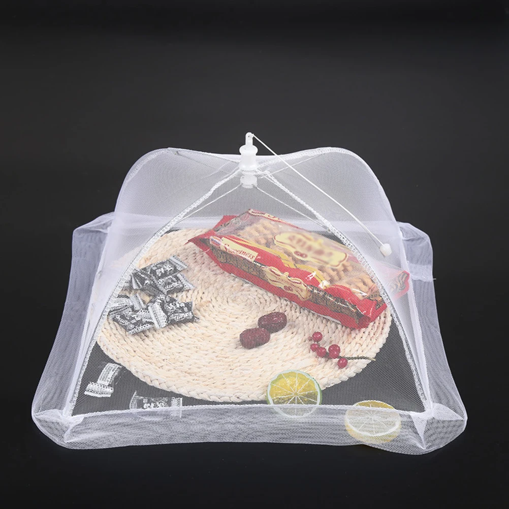 

6pcs Foldable Umbrella Food Covers Stainless Steel Mesh Anti-Fly Food Tents Collapsible Dome Covers For Bbq Picnic Camping Party