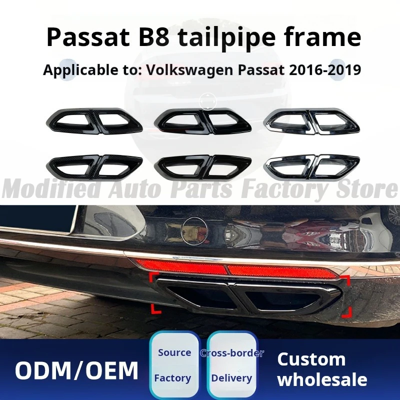 

Applicable To Volkswagen Maiteng Passat Overseas Passat B8 2016-2019 Four-out Tail Throat Frame Car Sticker Modification Parts