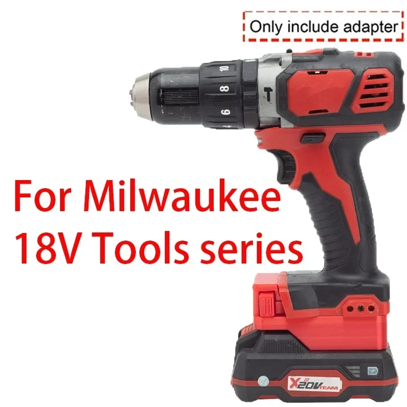 Imagem -03 - Adaptador para Milwaukee 18v Li-ion Ferramentas Conversor para Lidl Parkside X20v Li-ion Bateria Adaptador Acessórios da Ferramenta Elétrica