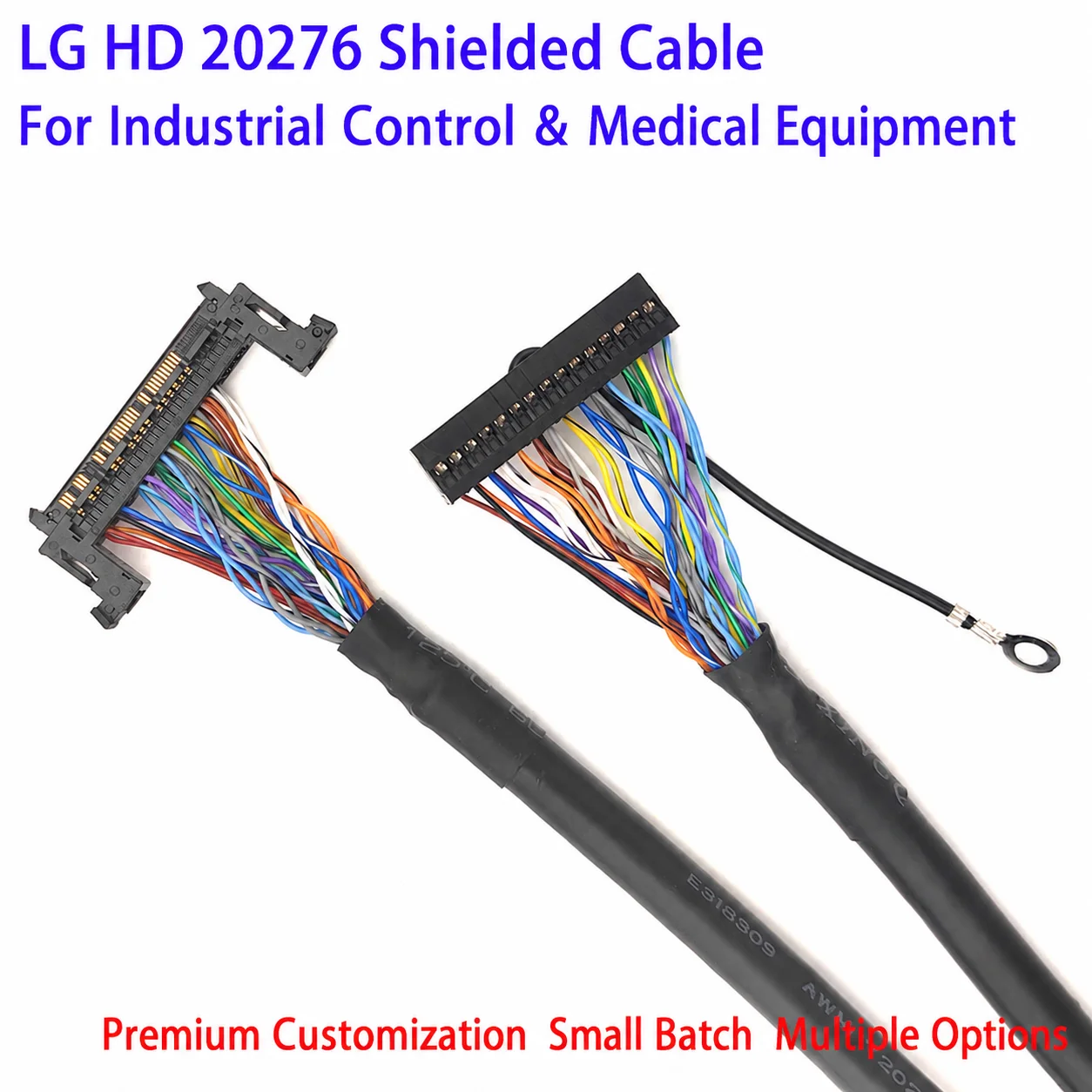 FI-RE51P 51P Dual 8 AB Swap 20276 Multi-Core Shielded LVDS Display Cable 550mm-3m for LG HD LCD Screen